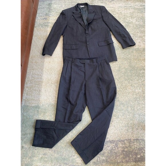 Joseph & Feiss Trio Two Piece Suit Jacket (42R) & Pants (36R) Set 100% Wool - Picture 1 of 13